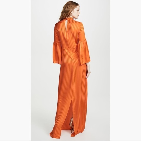 NWT Heartmade by Julie Fagerholt Silk Hylin Dress Orange - Picture 2 of 16